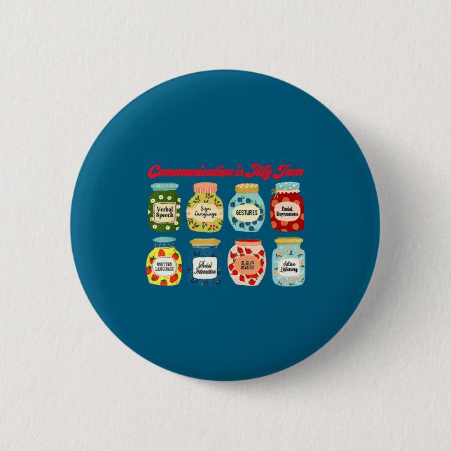 My Communication Jam Speech Therapy Slp 6 Cm Round Badge (Front)