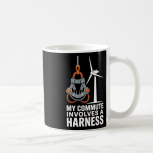 My Commute Involves A Harness Wind Turbine Technic Coffee Mug