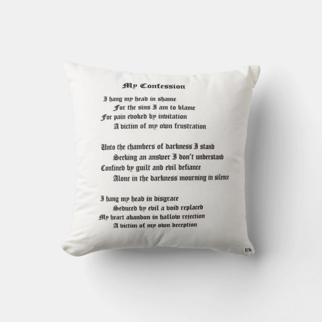 My Confession Cushion (Front)