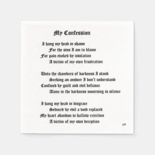 My Confession Napkin