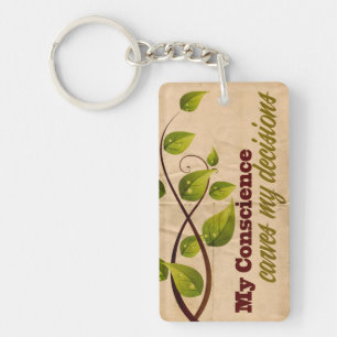 "My conscience" Motivation Affirmation Key Ring