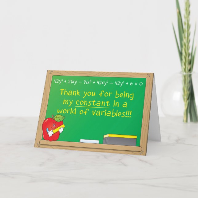 My Constant in a World of Variables Card (Front)