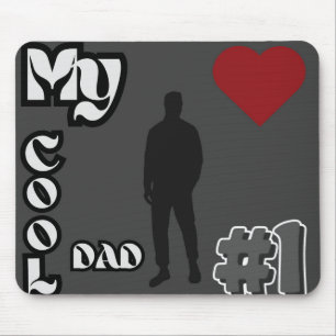 My Cool Dad #1 Grey Mouse Pad