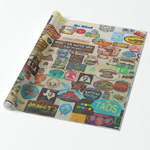 My Cool Decals - Travel Stickers Wrapping Paper