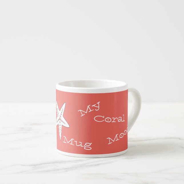 My Coral Mood Starfish Espresso Mug (Front Right)