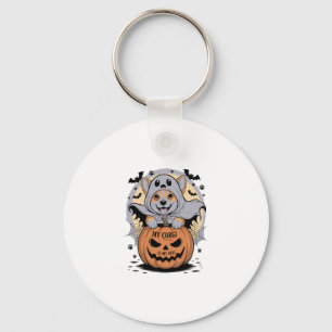My Corgi is My Boo Halloween Key Ring