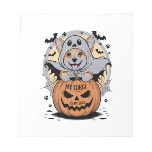 My Corgi is My Boo Halloween Notepad