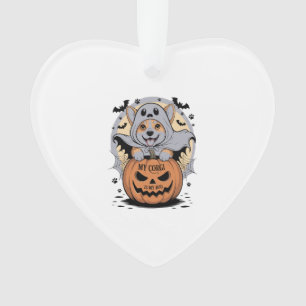 My Corgi is My Boo Halloween Ornament