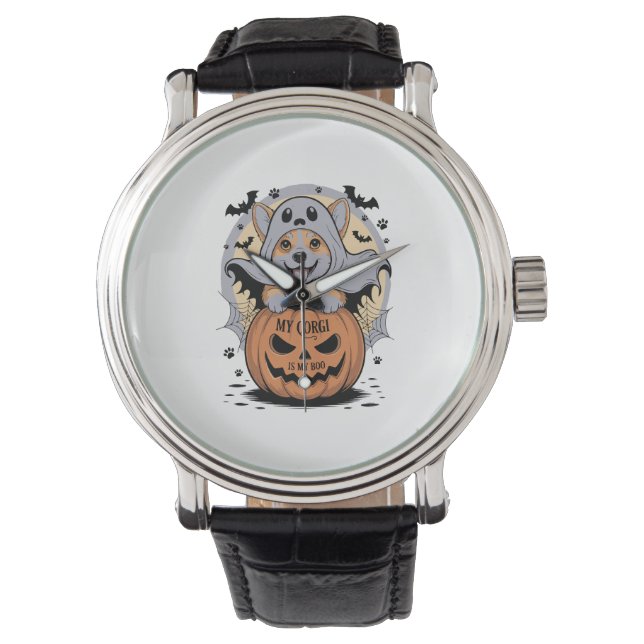 My Corgi is My Boo Halloween Watch (Front)