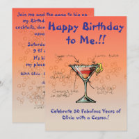 My Cosmopolitan Birthday Party Invitation