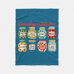 My Counseling Jam School Counselor Grad Fleece Blanket