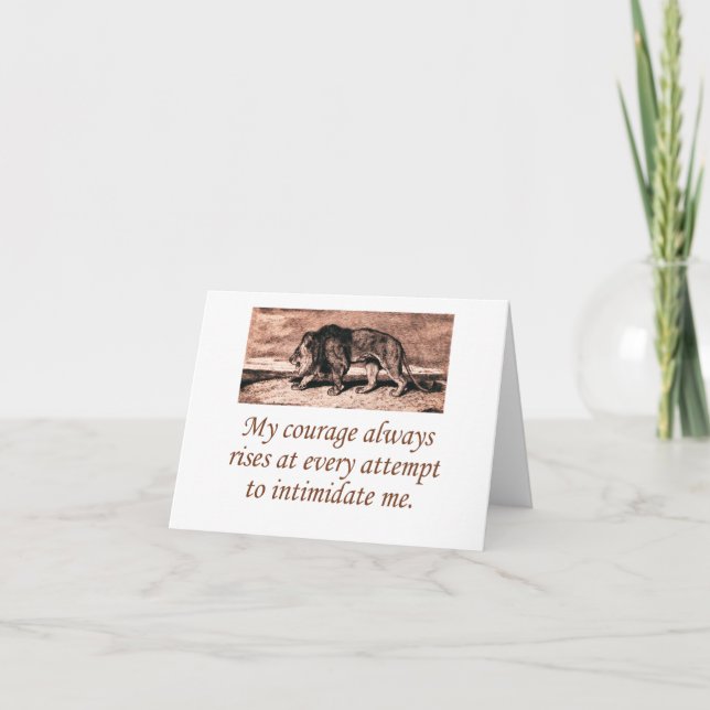 My Courage Always Rises Card (Front)