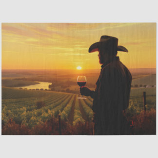 My Cowboy At Sunset - Vineyard Edition Tissue Paper