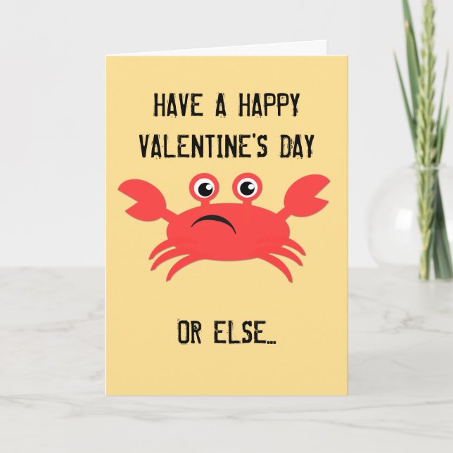 My Crabby Valentine Holiday Card (Front)