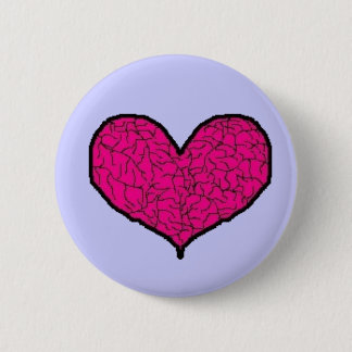 My cracked and broken heart 6 cm round badge