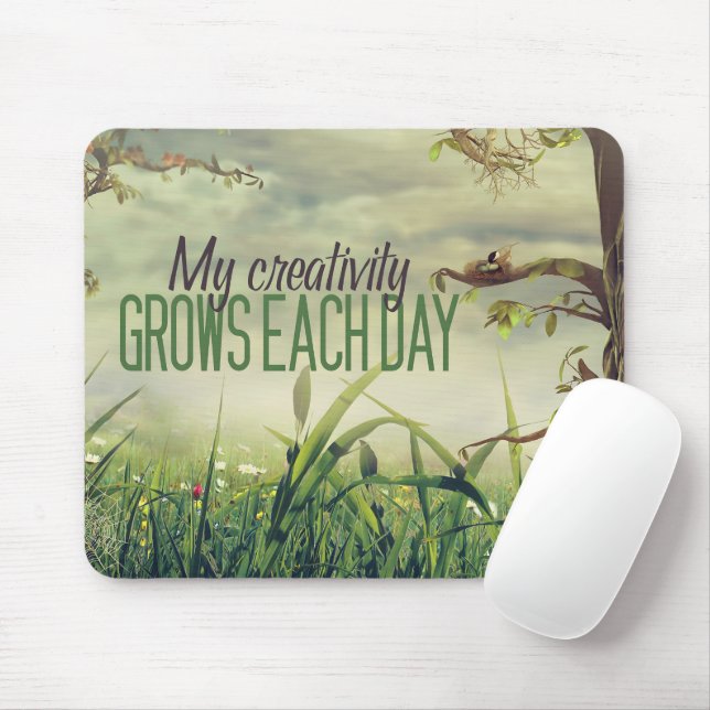 "My creativity grows" Motivation Affirmation Mouse Pad (With Mouse)