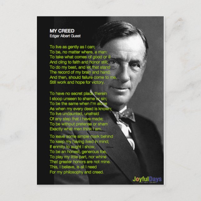 My Creed Postcard (Front)