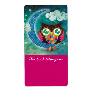 My Crescent Owl Bookplates Labels