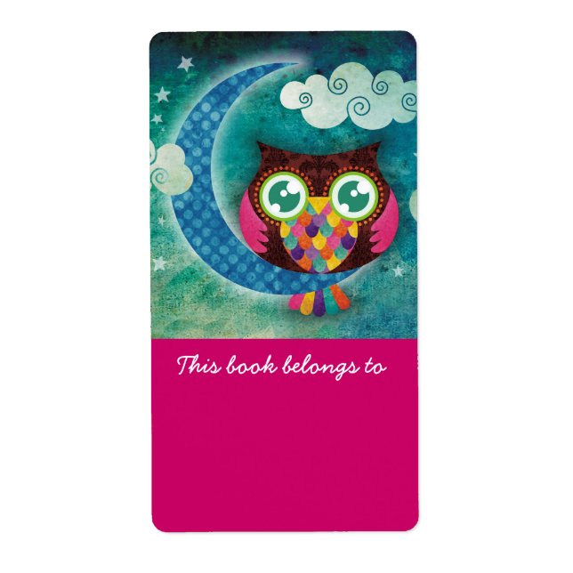 My Crescent Owl Bookplates Labels (Front)