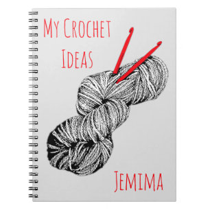 My crochet ideas personalised notebook