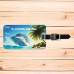 My Cruising Luggage Cruise Ship  Luggage Tag<br><div class="desc">This design may be personalised in the area provided by changing the photo and/or text. Or it can be customised by clicking Personalise this Template and then choosing the click to customise further option and delete or change the colour of the background, add text, change the text colour or style,...</div>