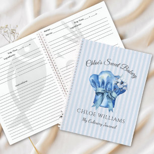 My Culinary Journal Blue Chef Hat Recipes Notebook