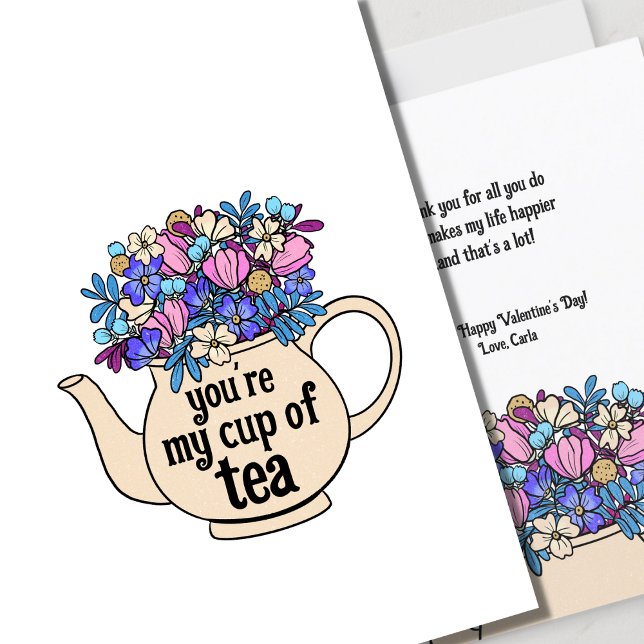 My Cup of Tea Illustrated Valentine's Day Card (Creator Uploaded)
