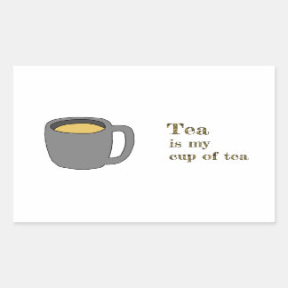 My cup of tea rectangular sticker