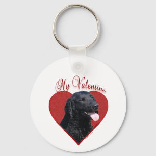 My Curly-Coated Retriever Valentine Key Ring