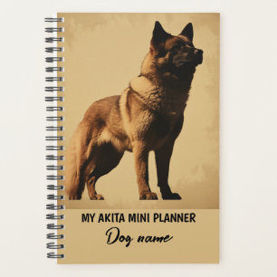 My Custom Dog Name Akita Portrait Planner