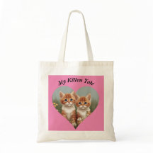 My Cute Kitten Tote Customise Name