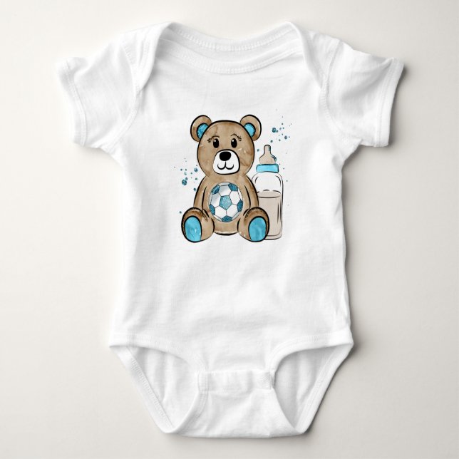 My Cute Tedy Bear Baby Bodysuit (Front)
