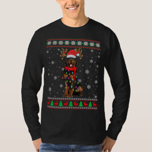 My Cute Ugly Christmas Pajama Rottweiler Dog T-Shirt