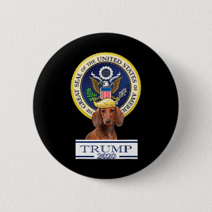 My Dachshund For Trump  6 Cm Round Badge