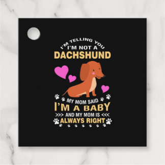 My Dachshund Is My Baby Favour Tags