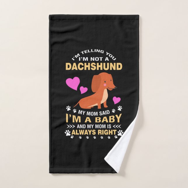 My Dachshund Is My Baby Hand Towel (Hand Towel)