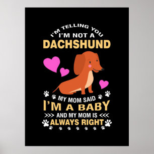 My Dachshund Is My Baby Poster