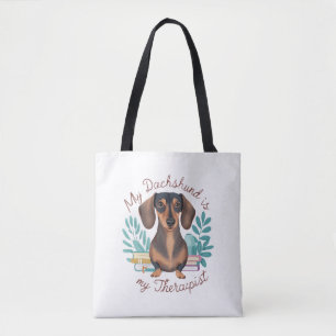 My Dachshund Is My Therapist Tote Bag