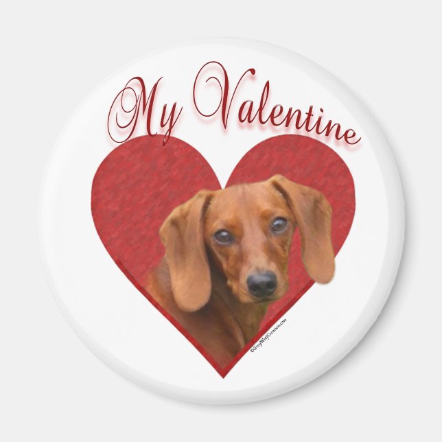 My Dachshund Valentine Magnet (Front)