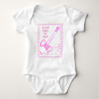 My Dad Fights for Right Gavel Baby Bodysuit