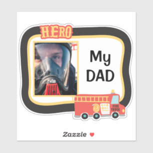 My Dad Firefighter Hero Photo Template Contour