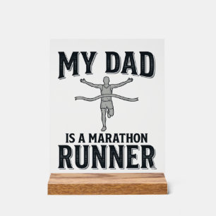 My Dad Is a Marathon Runner Vintage Shirt Design_1 Acrylic Sign