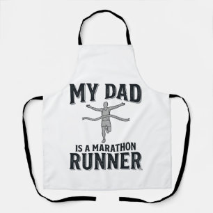My Dad Is a Marathon Runner Vintage Shirt Design_1 Apron