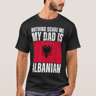 My Dad is Albanian Albania Pride Flag Heritage Roo T-Shirt