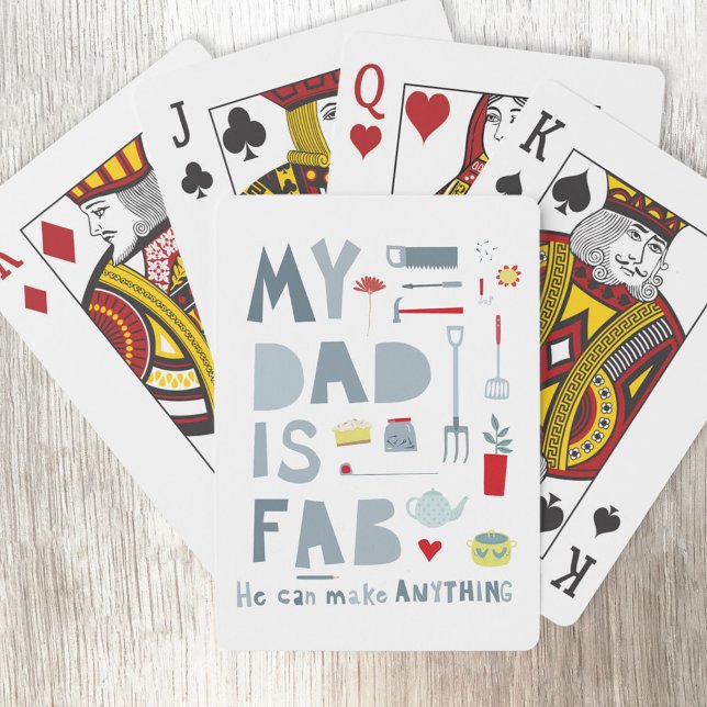 My Dad is Fab Playing Cards (My Dad is Fab fun typography playing cards)