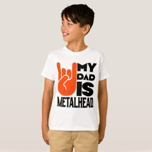 My Dad Is Metalhead Heavy Metal Music Kid's  T-Shirt
