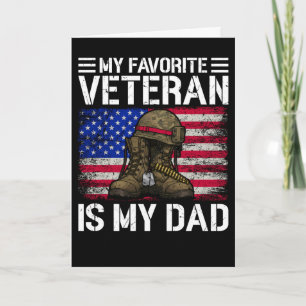 My Dad Is My Favourite Veteran Military Father Gif Holiday Card