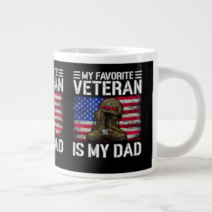 My Dad Is My Favourite Veteran Military Father Gif Large Coffee Mug