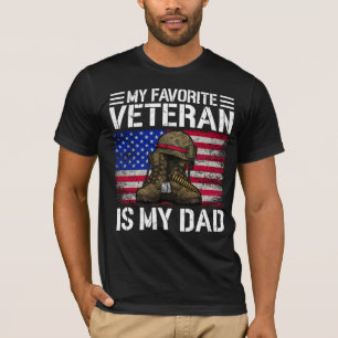 My Dad Is My Favourite Veteran Military Father Gif T-Shirt