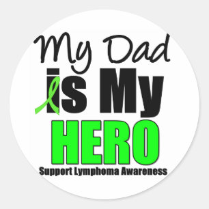 My Dad is My Hero Classic Round Sticker